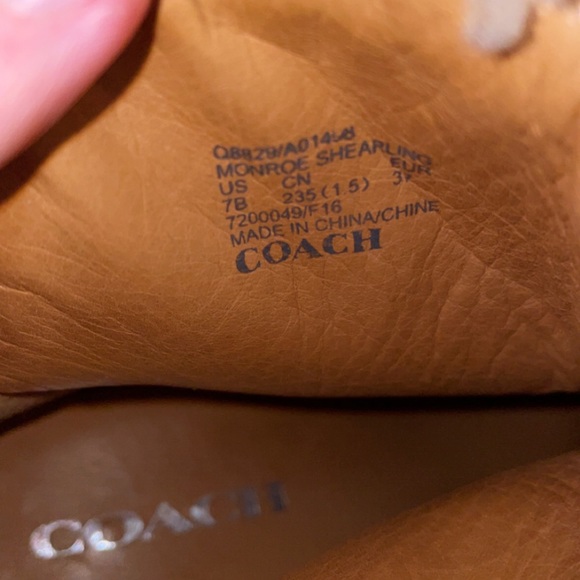 🎠COACH MONROE SHEARLING WEDGE BOOTS - Picture 6 of 6